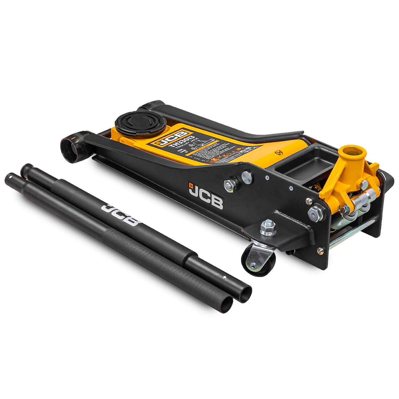 JCB 3 Tonne Low-Profile Double-Pump Trolley Jack – JCB Tools