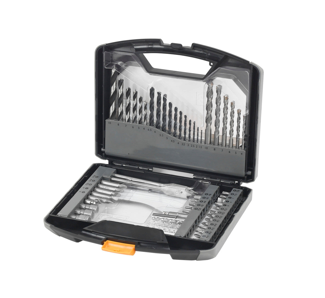 JCB 55PC COMBINATION DRILL AND BIT SET | JCB-PTA-55 - Opened Case