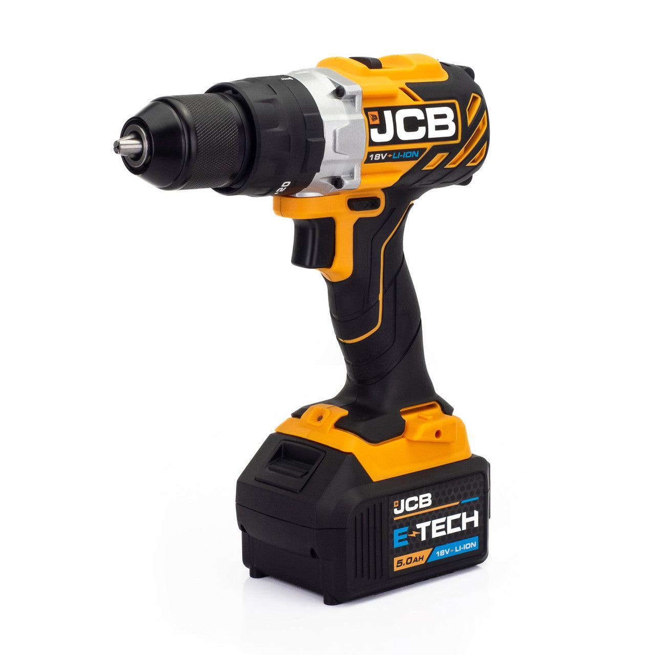 JCB 18V B/L Combi Drill B/L SDS Kit 2x 5.0ah super fast charger in 20" Kit Bag | 21-18BLTPKSDS-5