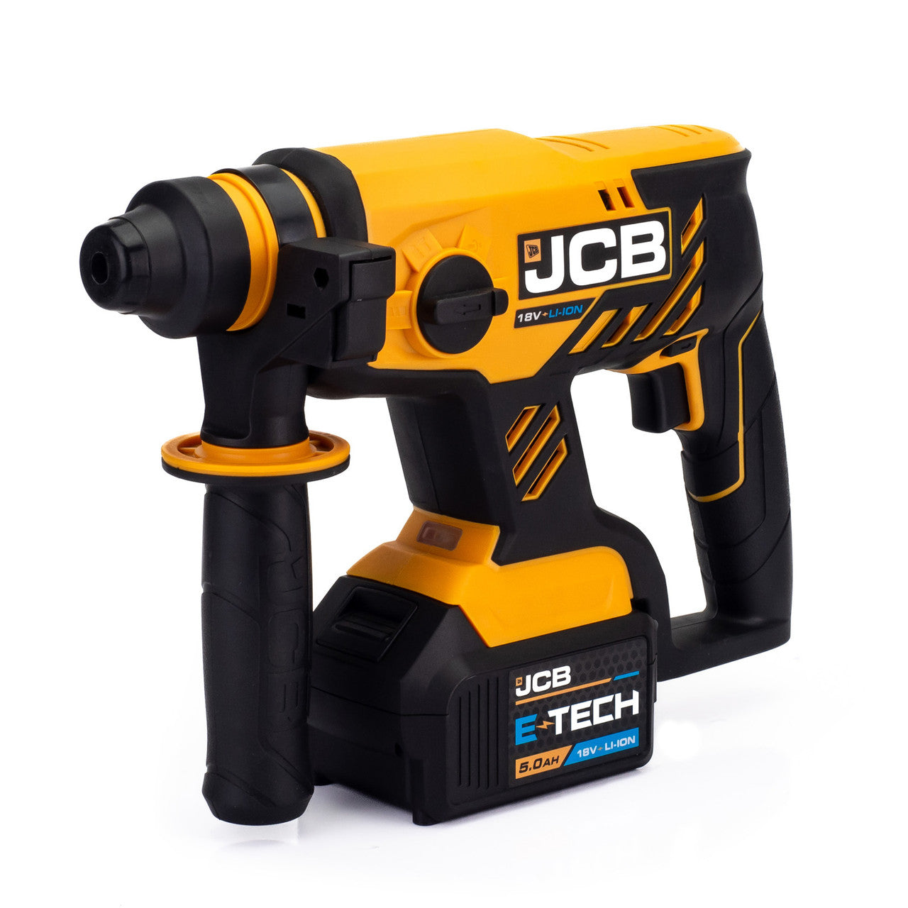 JCB 18V B/L Combi Drill B/L SDS Kit 2x 5.0ah super fast charger in 20" Kit Bag | 21-18BLTPKSDS-5