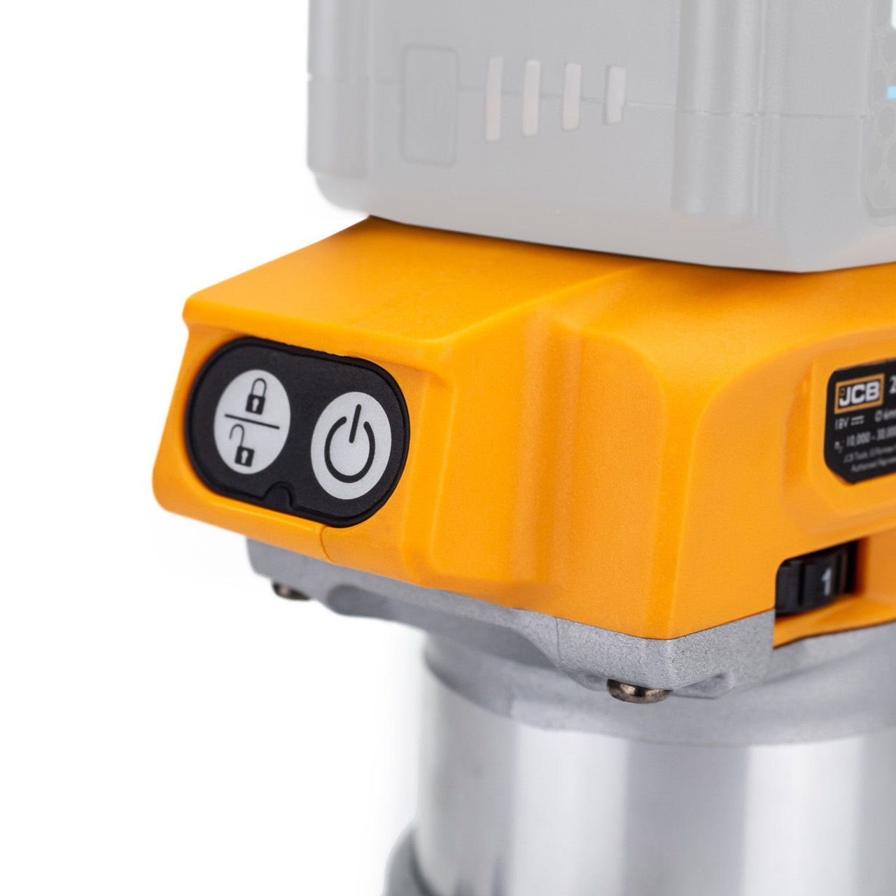 JCB 18V B/L Router with 3x bases (trimmer, offset, incline) 5.0ah battery and charger in 20" kit bag | 21-18RTKIT-5X-B