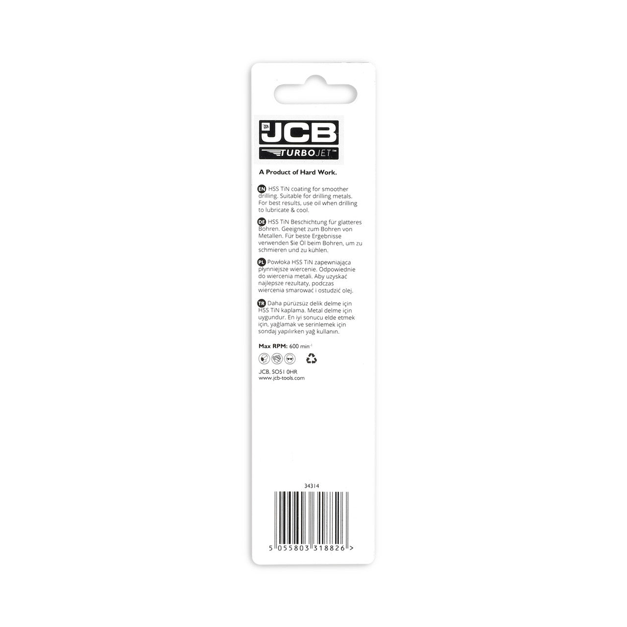 JCB TurboJet 7 Point HSS Drill Bit 10 x 133 mm | 5055803318826