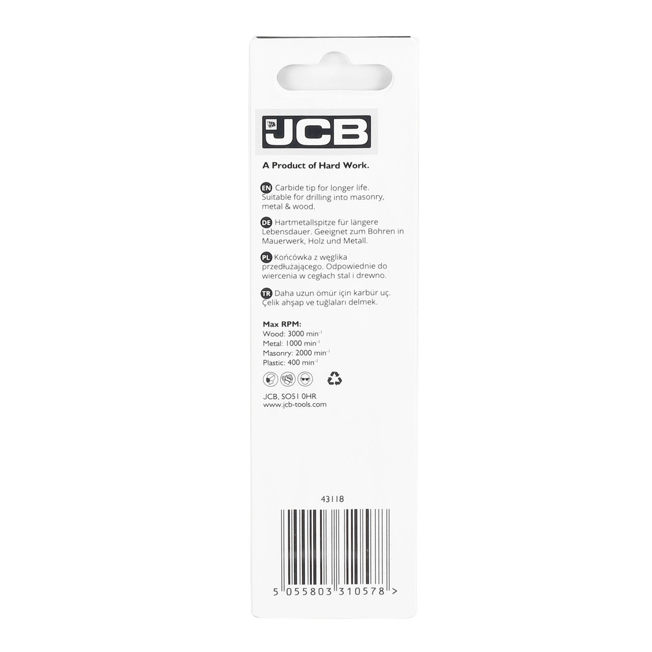 Packaging Image of the JCB Multi Purpose Drill Bit 7 x 100mm | 5055803310578