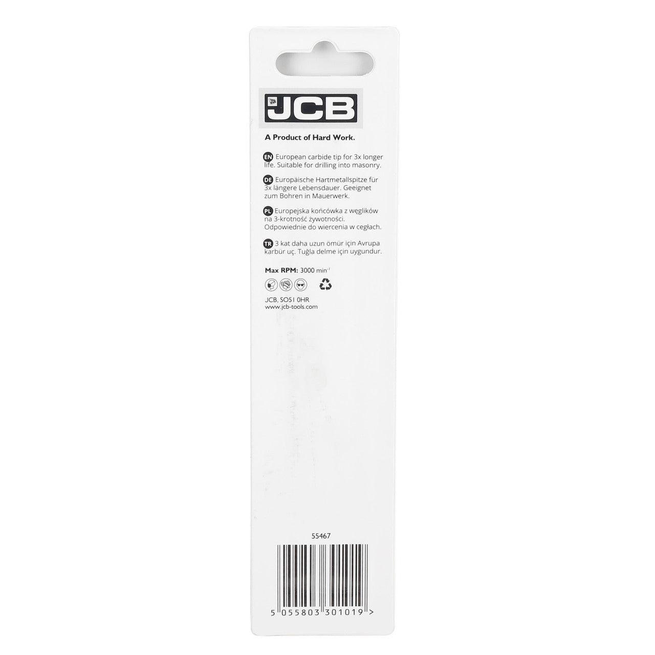 JCB Masonry Drill Bit 5.5 x 150 mm | 5055803301019
