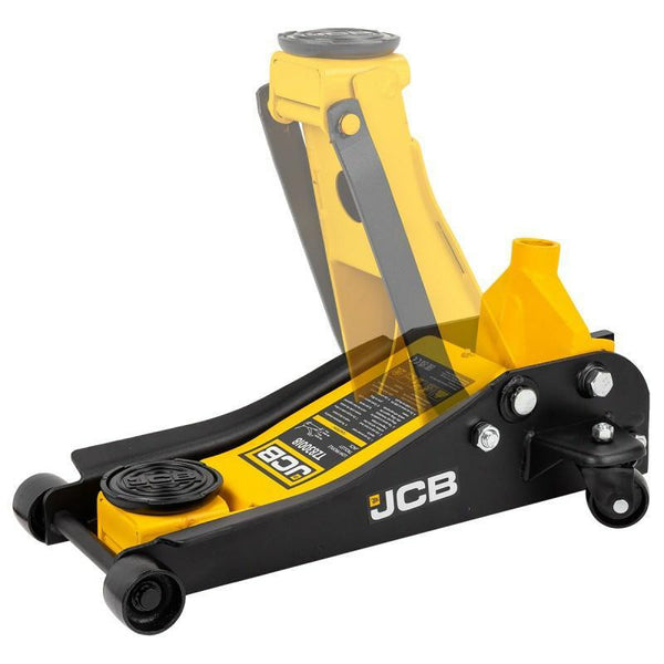 JCB 2.5 Tonne Low-Profile Hydraulic Trolley Jack – JCB Tools