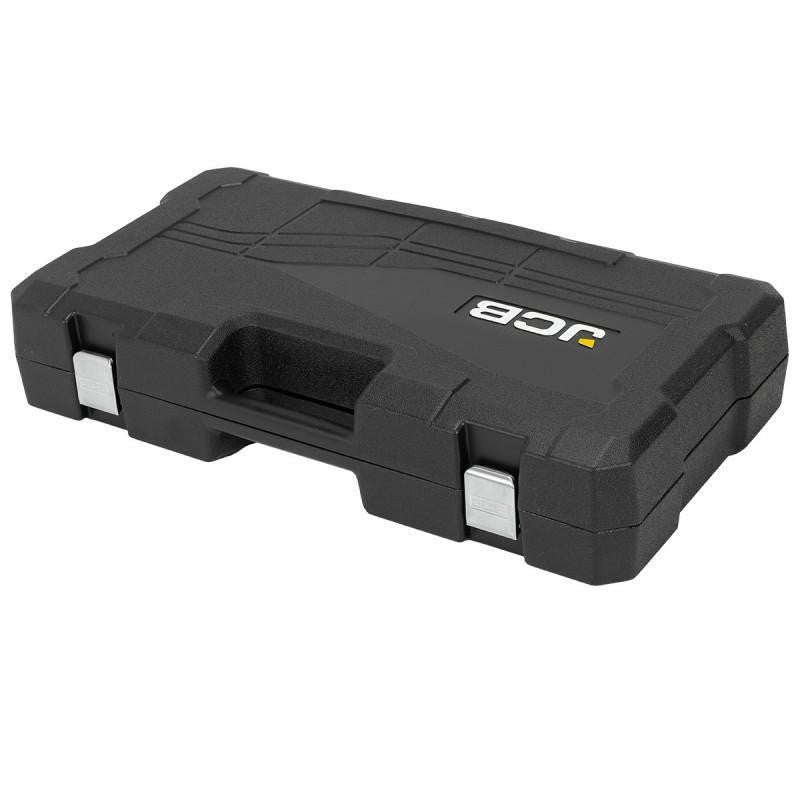 Comes in a sturdy plastic case with metal latches for easy storage and transport