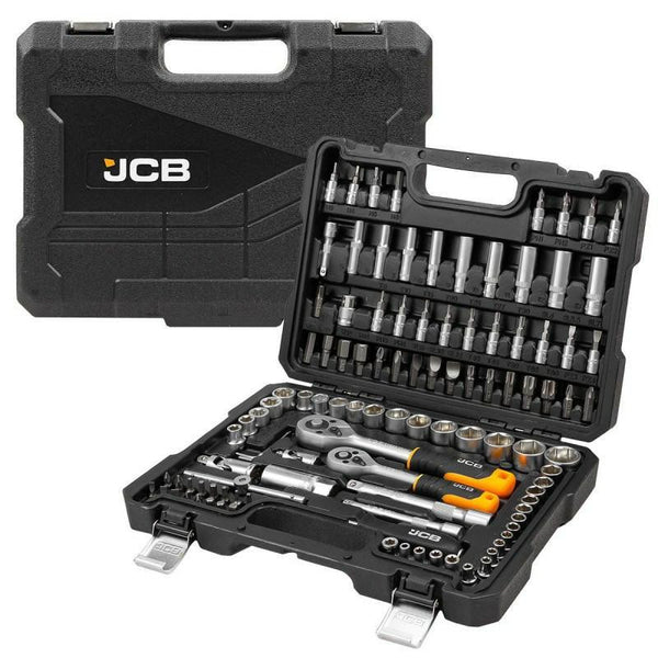 JCB 108 Piece Socket and Bit Set, Chrome Vanadium Steel – JCB Tools