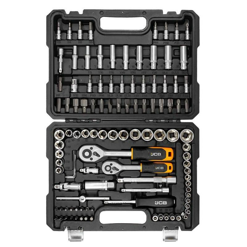 JCB 108 Piece Socket and Bit Set, Chrome Vanadium Steel – JCB Tools