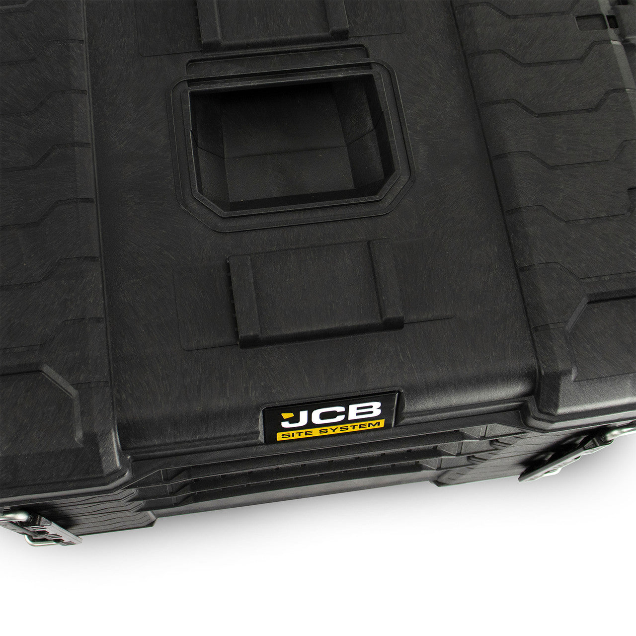 Fully compatible with JCB Site System cases, organisers, crates, and drawers