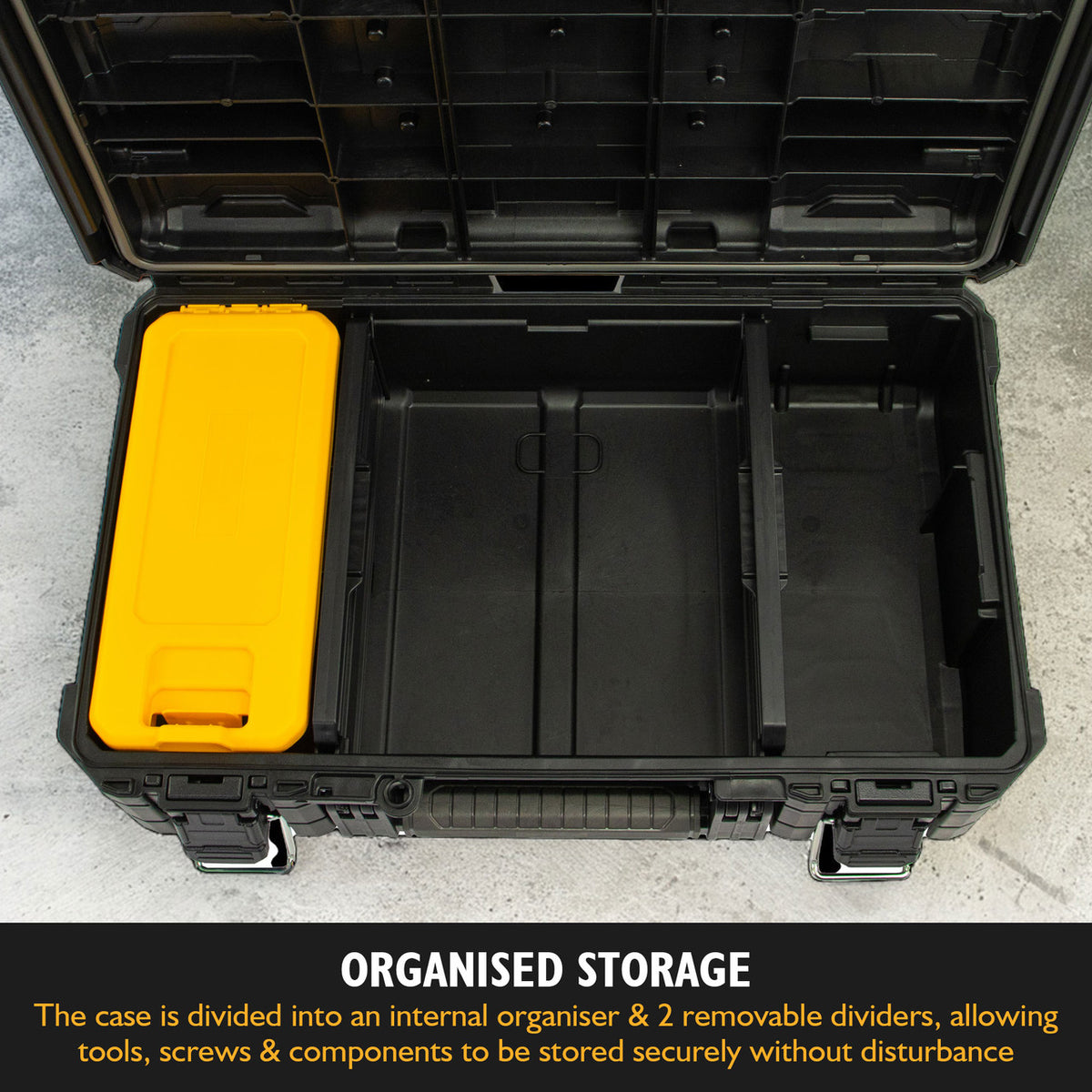 Jcb Box JCB Site System, 3-Piece Modular Tool Storage, Box and Organiser with ...
