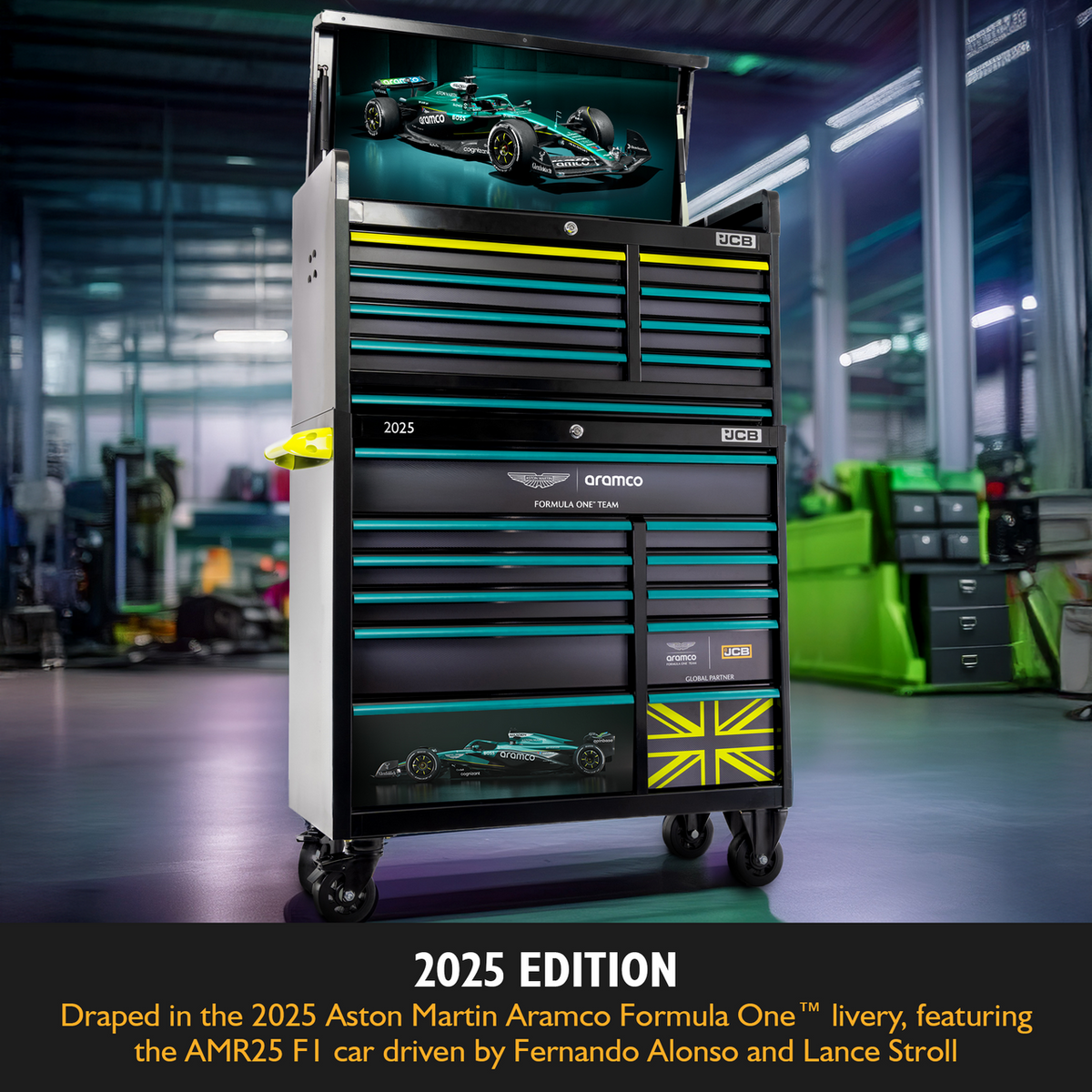 2025 Aston Martin Aramco Formula One® Team x JCB Roller Cabinet