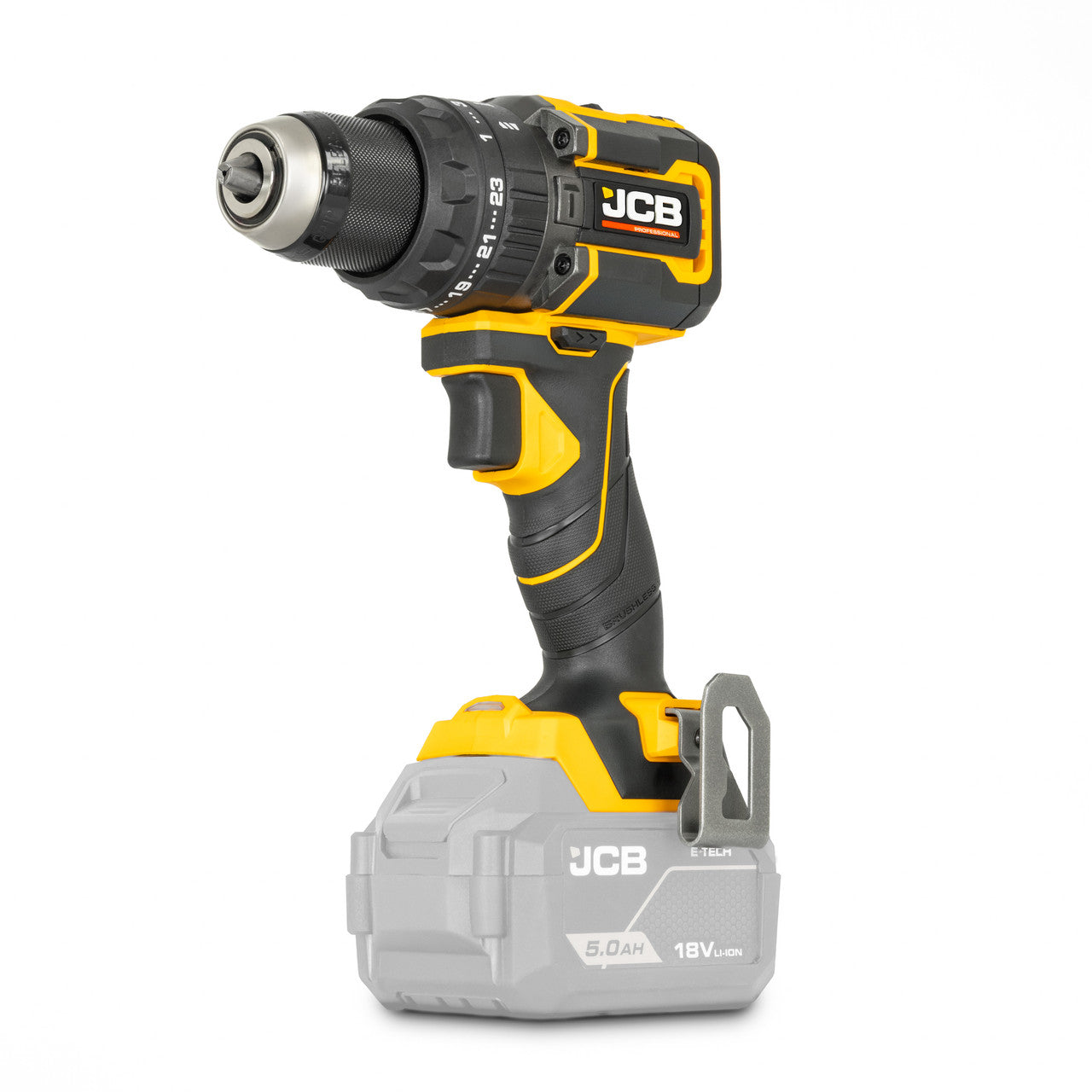 JCB Pro 18V Kit, 75Nm Combi Drill, Impact Driver, 2x 5.0Ah Batteries & 4.5A Fast Charger (in Carry Case) | JCB-18PKIT-2