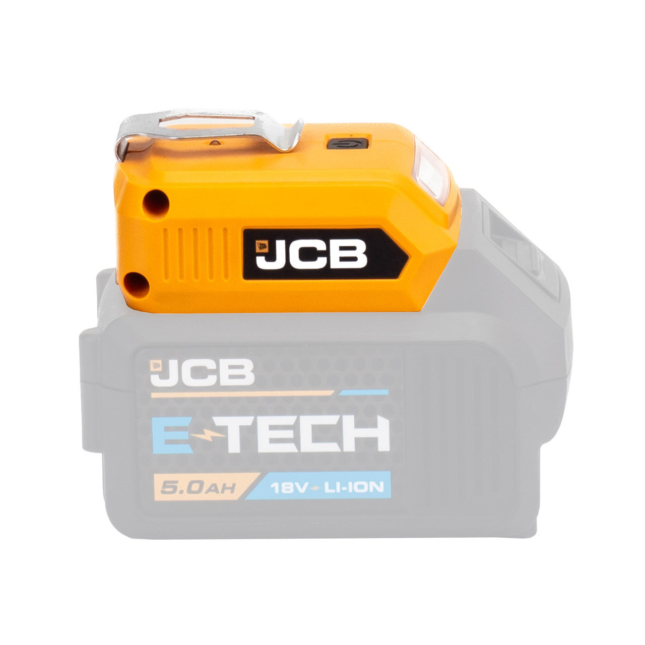 JCB 18V Cordless 60lm LED Light  with 2x USB Charge Portal Power Adaptor | 21-18USB