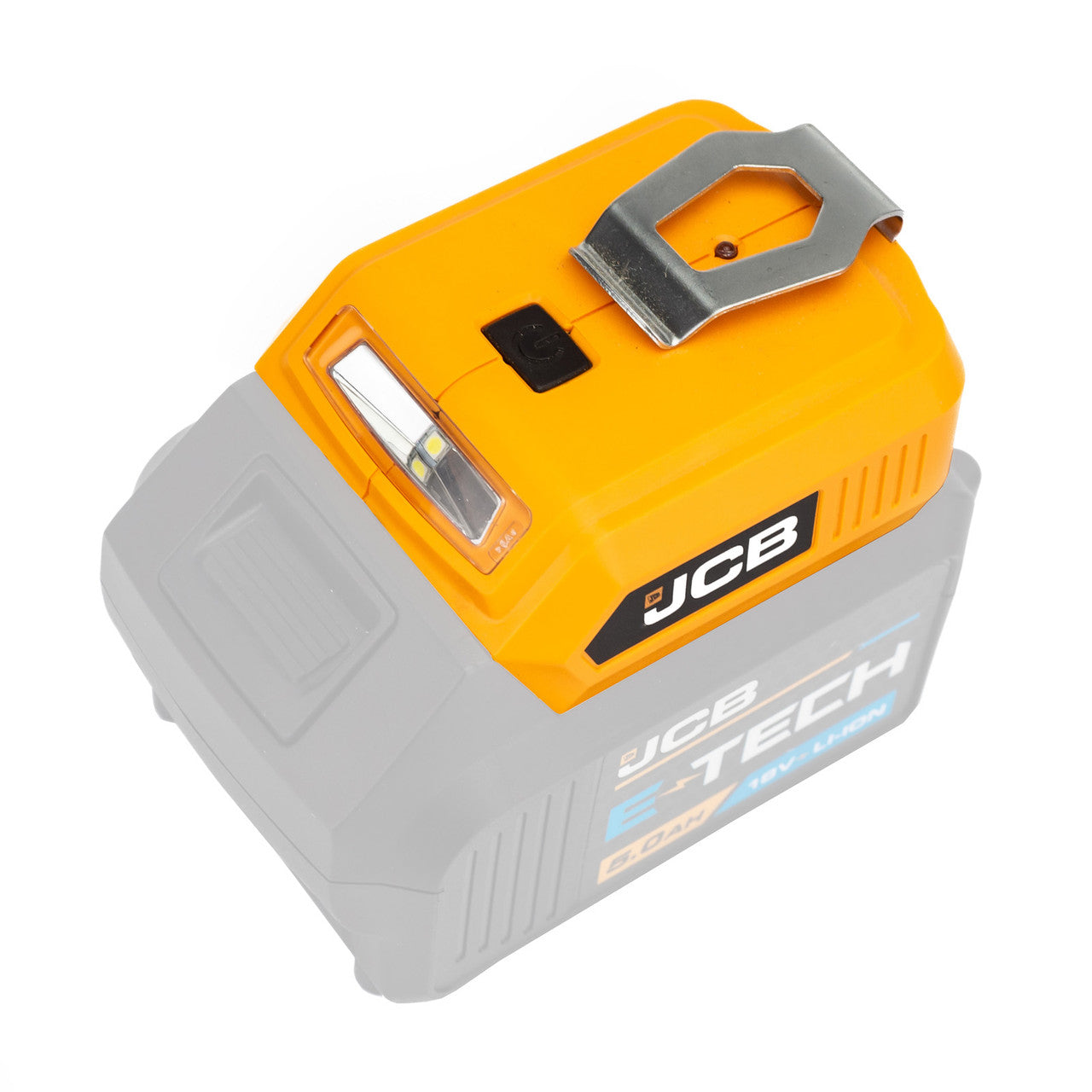 JCB 18V Cordless 60lm LED Light  with 2x USB Charge Portal Power Adaptor | 21-18USB