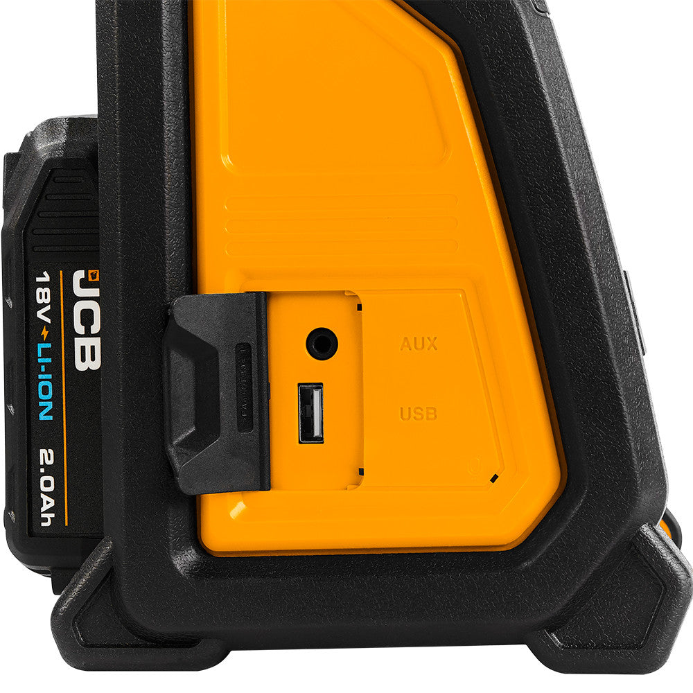 Bluetooth, AUX and USB connection for phone charging.