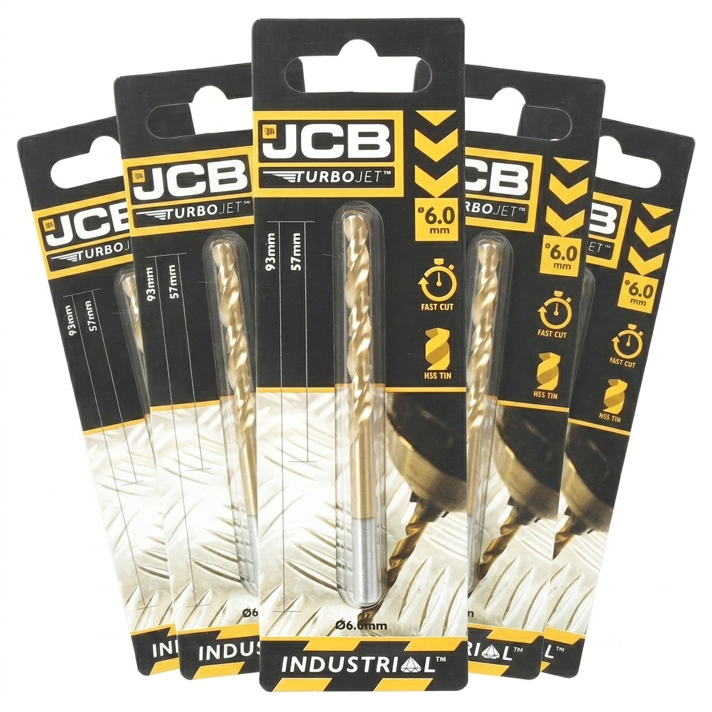 JCB TurboJet 7 Point HSS Drill Bit  6 x 93 mm (5 Pack) | 5055803318741-X5