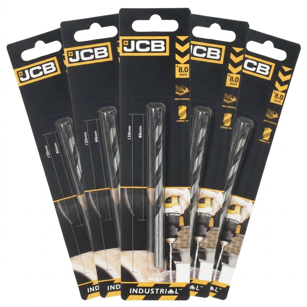 JCB  8 x 120mm Multi Purpose Drill (5 Pack) | 5055803310585-X5