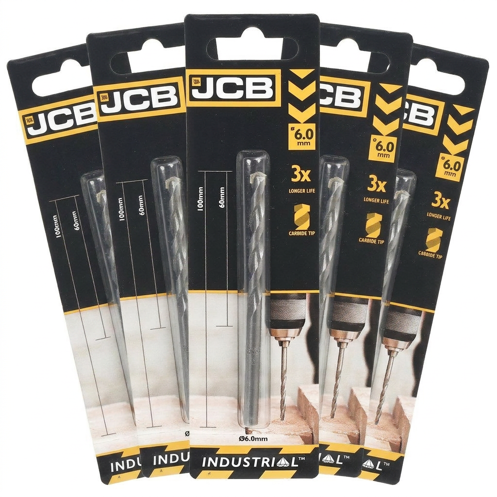 JCB 6 x 100mm Masonry Drill Bit (5 Pack) | 5055803301026-X5