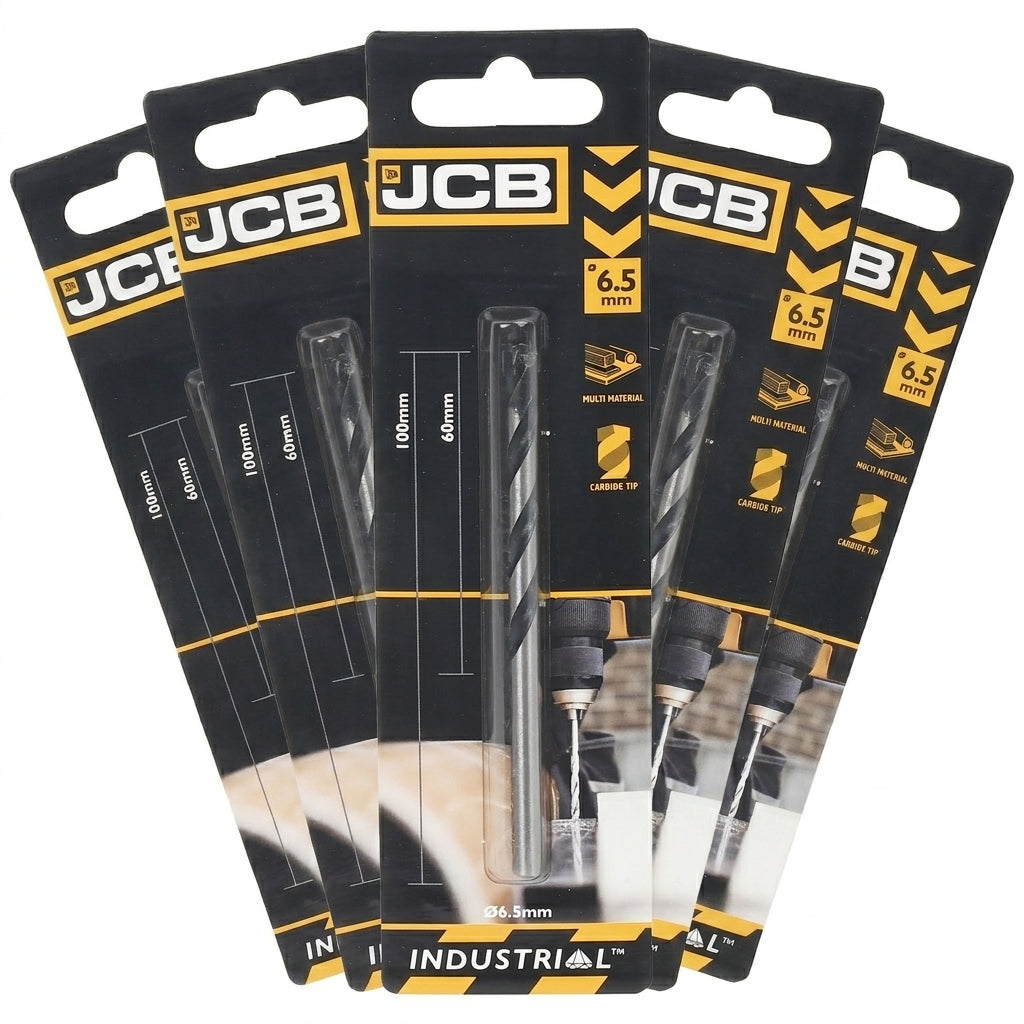 JCB 6.5 x 100mm Multi Purpose Drill Bit (5 Pack) | 5055803310561-X5
