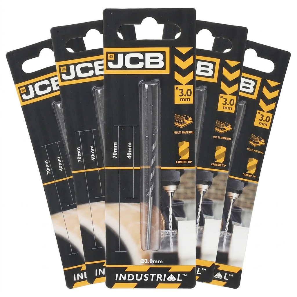 JCB 3 x 70mm Multi Purpose Drill Bit (5 Pack) | 5055803310516-X5