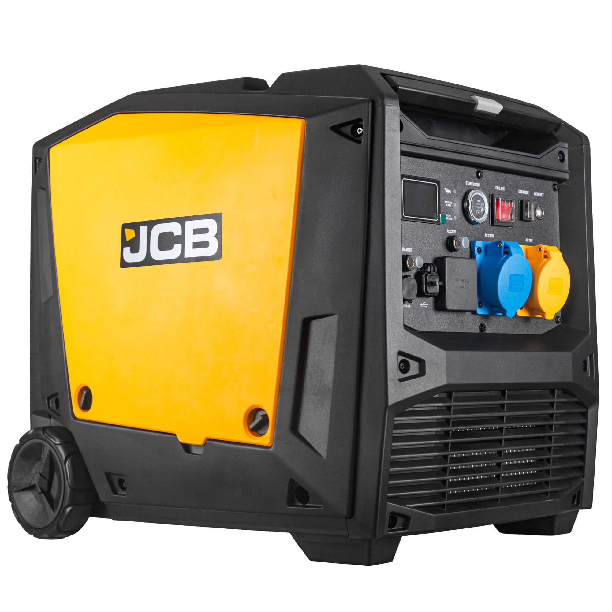 JCB, 7.6kW/3.8kW Dual-Voltage Inverter Generator, Remote Start | JCB-IG8500DVE