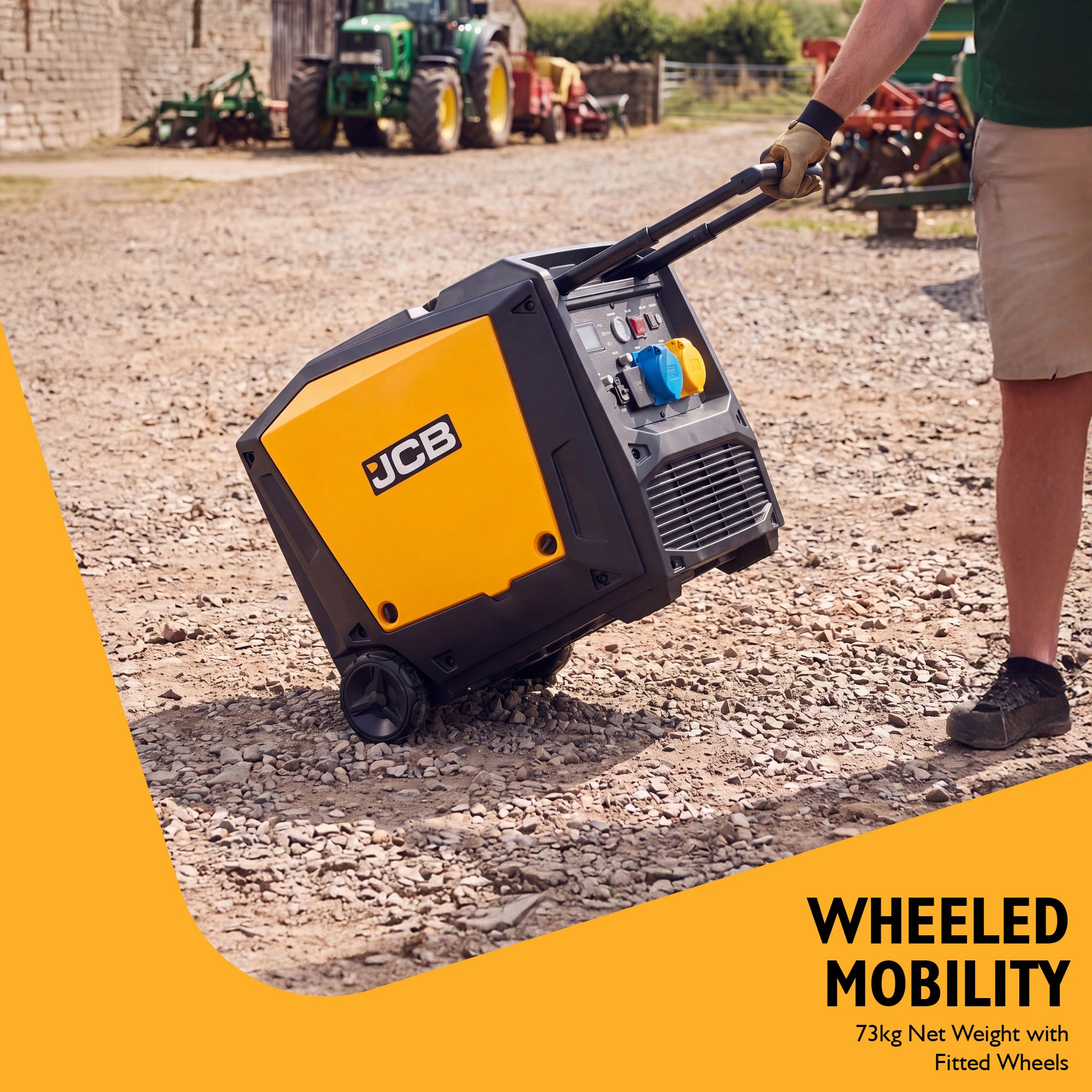 JCB, 7.6kW/3.8kW Dual-Voltage Inverter Generator, Remote Start | JCB-IG8500DVE