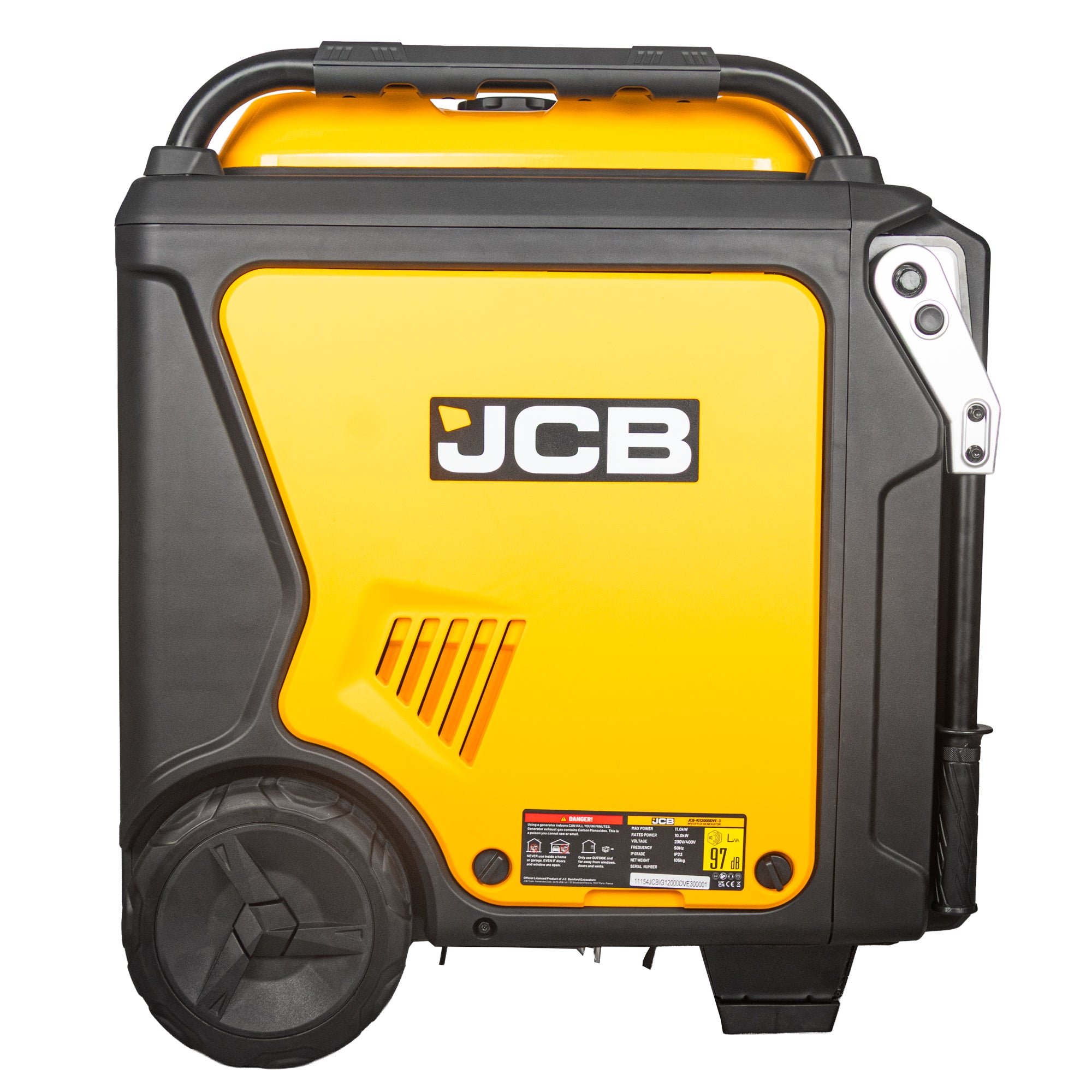 JCB, 11kW Three-Phase Inverter Generator, 400V/230V, Remote Start | JCB-IG12000DVE-3