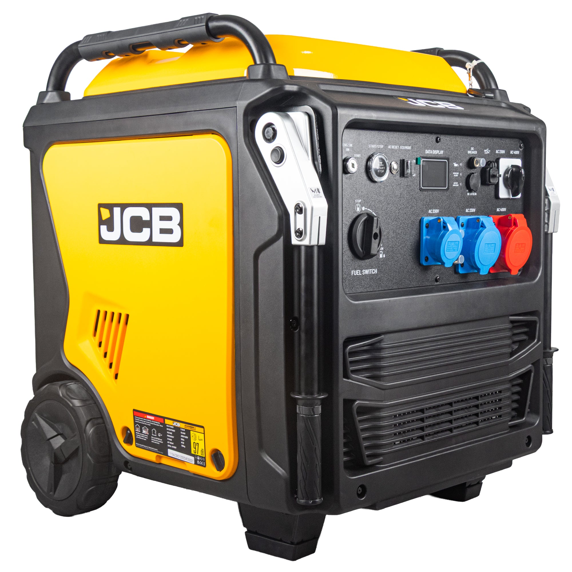 JCB, 11kW Three-Phase Inverter Generator, 400V/230V, Remote Start | JCB-IG12000DVE-3