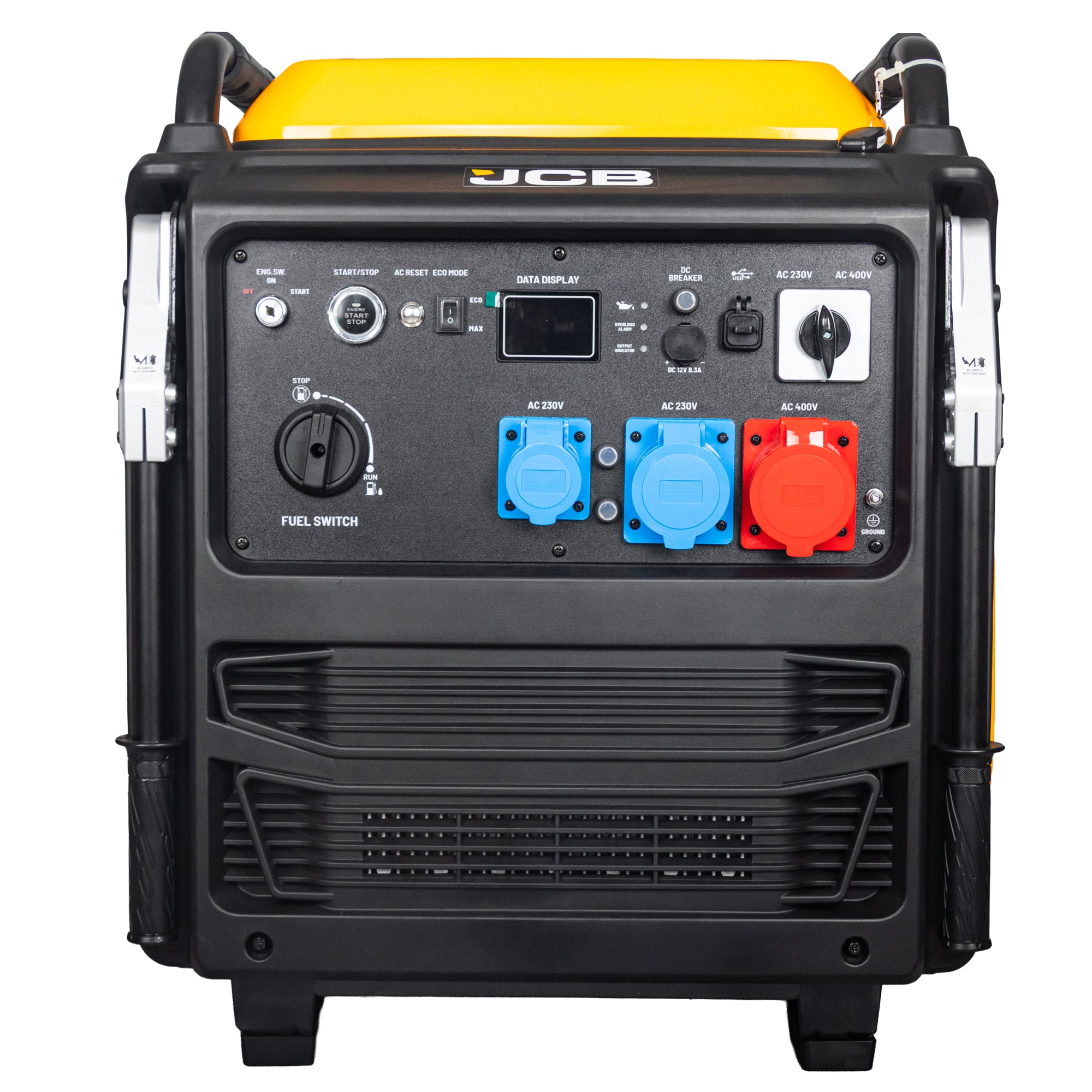JCB, 11kW Three-Phase Inverter Generator, 400V/230V, Remote Start | JCB-IG12000DVE-3