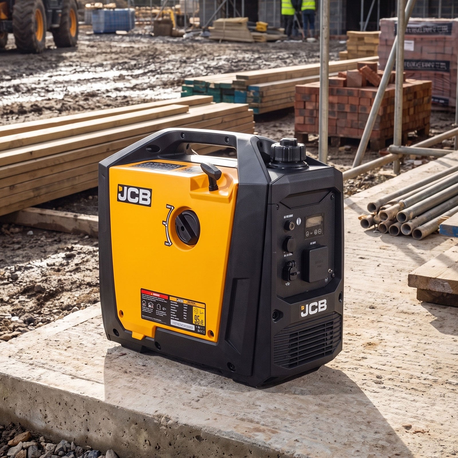JCB 2000W, 2kW Inverter Generator, Pure Sine Wave, Quiet & Lightweight | JCB-IG2000