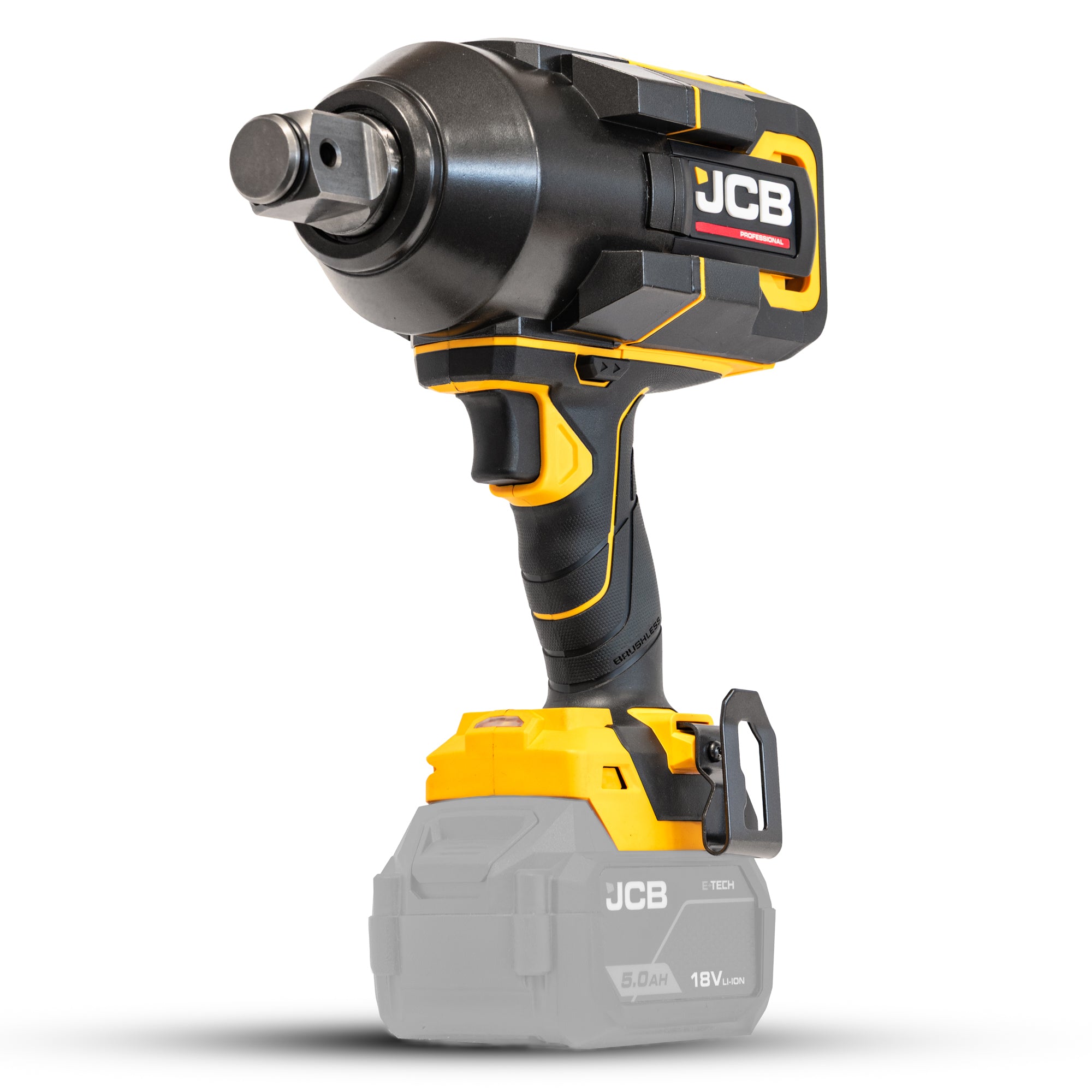 JCB Pro 2,300Nm, 1" Drive, 18V Impact Wrench, Brushless, 2,100Nm Fastening Torque | JCB-18PIW-2300