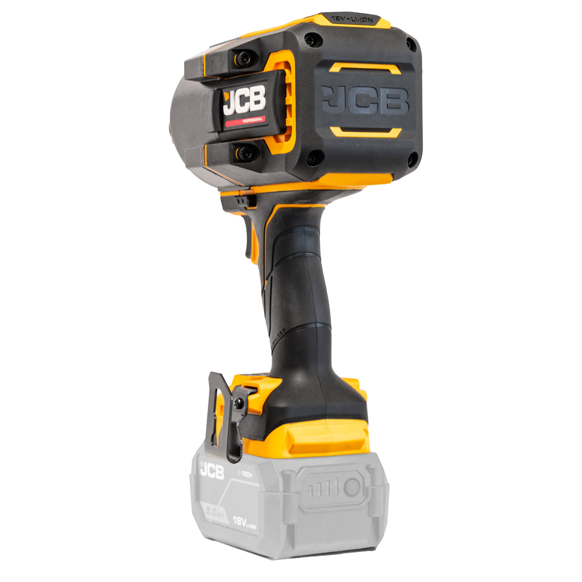 JCB Pro 2,300Nm, 1" Drive, 18V Impact Wrench, Brushless, 2,100Nm Fastening Torque | JCB-18PIW-2300