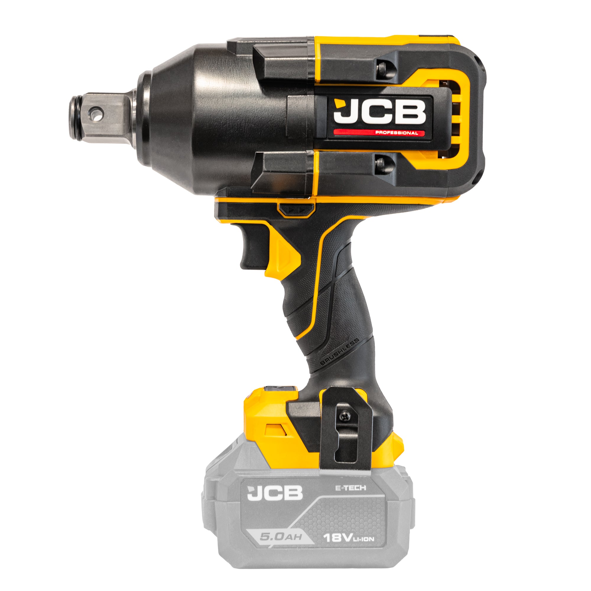 JCB Pro 2,300Nm, 1" Drive, 18V Impact Wrench, Brushless, 2,100Nm Fastening Torque | JCB-18PIW-2300