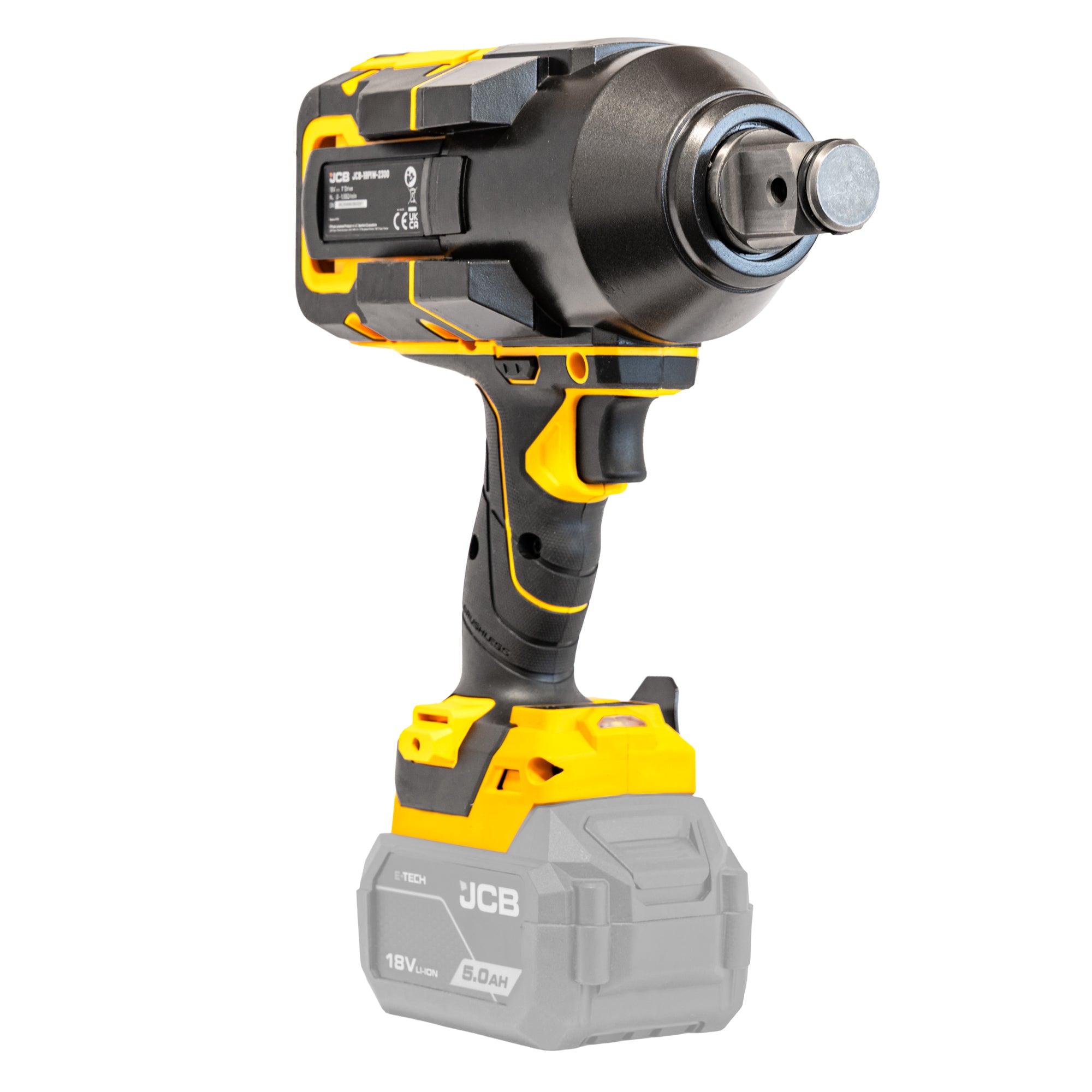 JCB Pro 2,300Nm, 1" Drive, 18V Impact Wrench, Brushless, 2,100Nm Fastening Torque | JCB-18PIW-2300