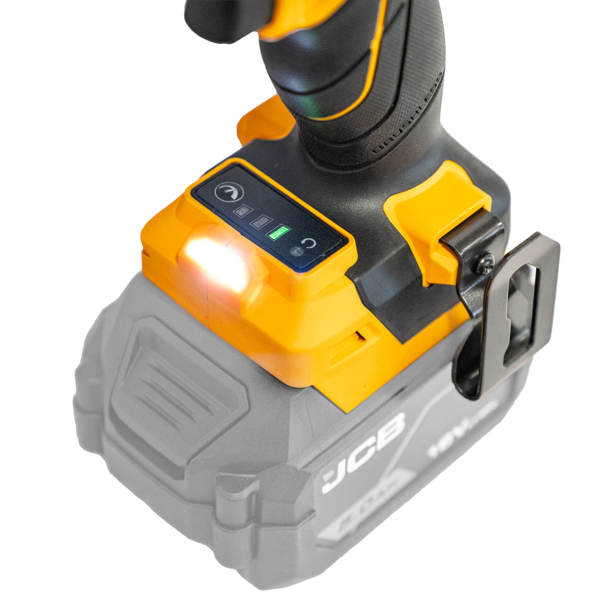 JCB Pro 2,300Nm, 1" Drive, 18V Impact Wrench, Brushless, 2,100Nm Fastening Torque | JCB-18PIW-2300