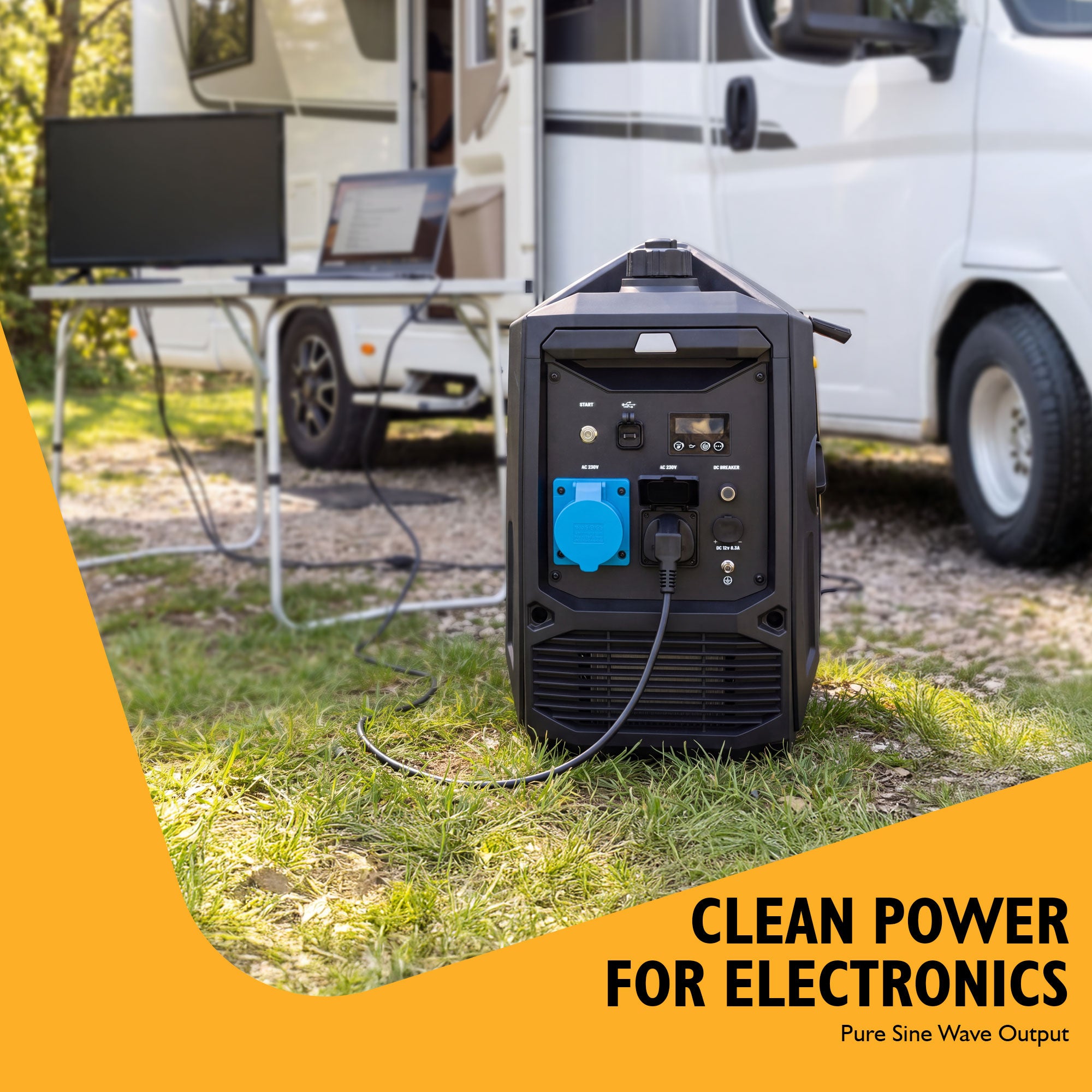 JCB, 4.2kW Inverter Generator, Electric Start, Wheels | JCB-IG4200E