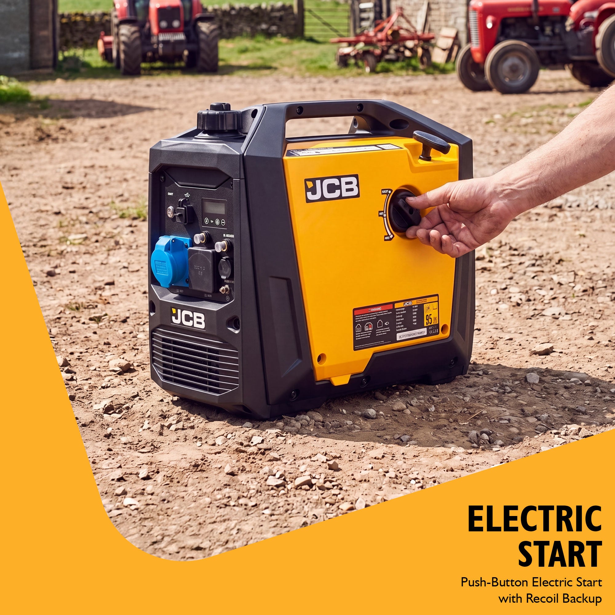 JCB, 4.2kW Inverter Generator, Electric Start, Wheels | JCB-IG4200E