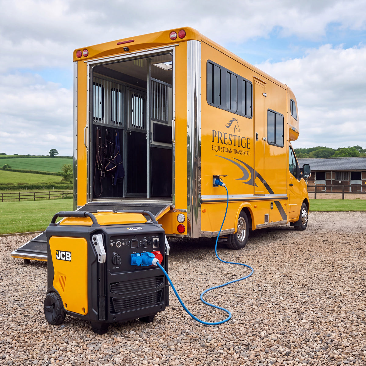JCB, 11kW Three-Phase Inverter Generator, 400V/230V, Remote Start | JCB-IG12000DVE-3