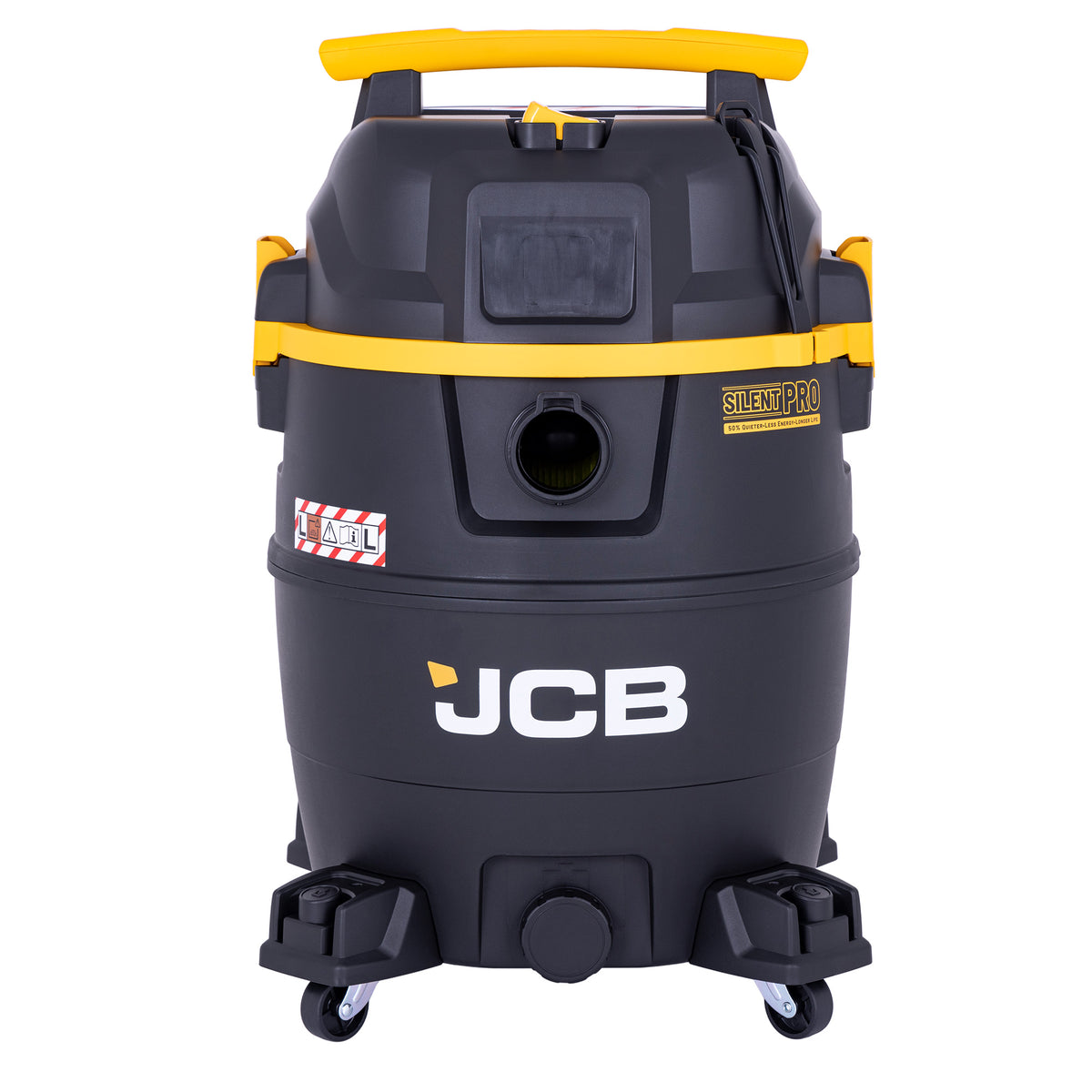 JCB, Silent Pro 61L L-Class Wet & Dry Vacuum Cleaner, 65dB(A) & 47L/s Airflow | JCB-SVACP-61L